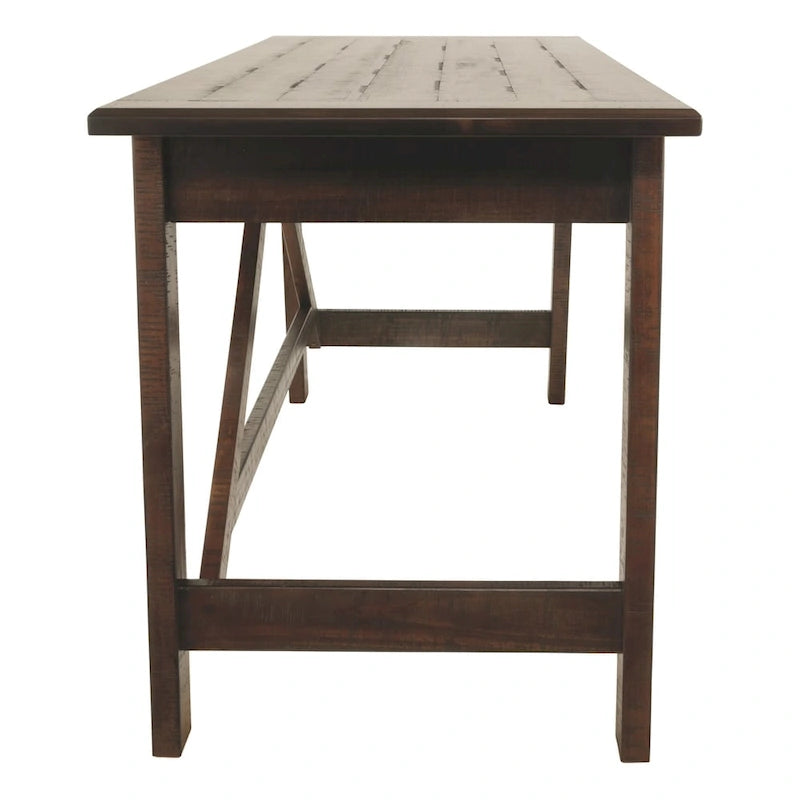 Grand bureau avec pieds en bois marron rustique