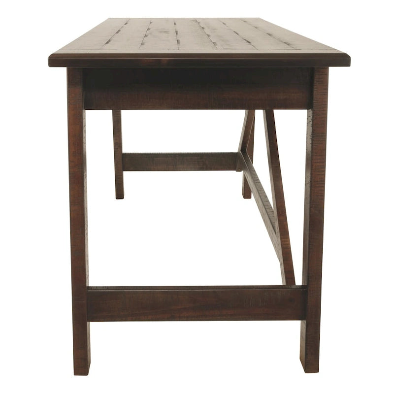 Grand bureau avec pieds en bois marron rustique
