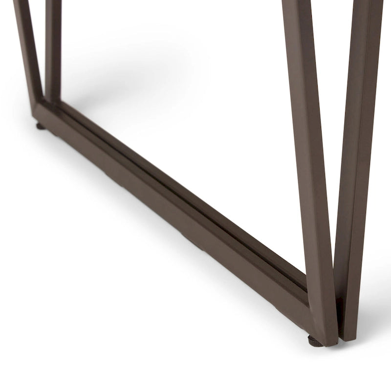 Bureau de 66 pouces de large en bois massif de style industriel moderne, marron vieilli naturel.