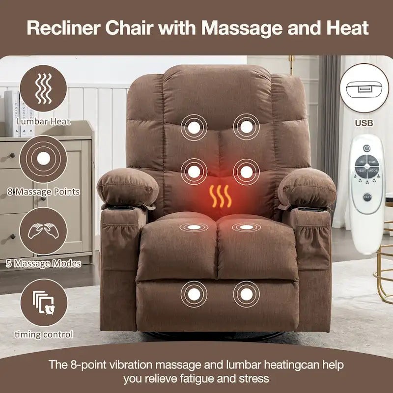 Fauteuil à bascule/relaxant massant, taille adulte