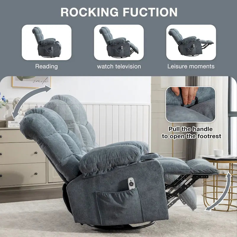 Fauteuil à bascule/relaxant massant, taille adulte