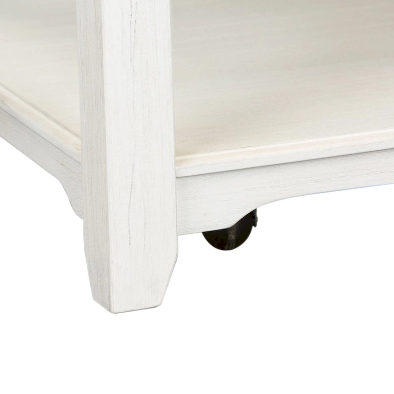 Table basse rectangulaire (sur roulettes)