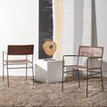 Chaises de salle à manger en cuir véritable (deux chaises)