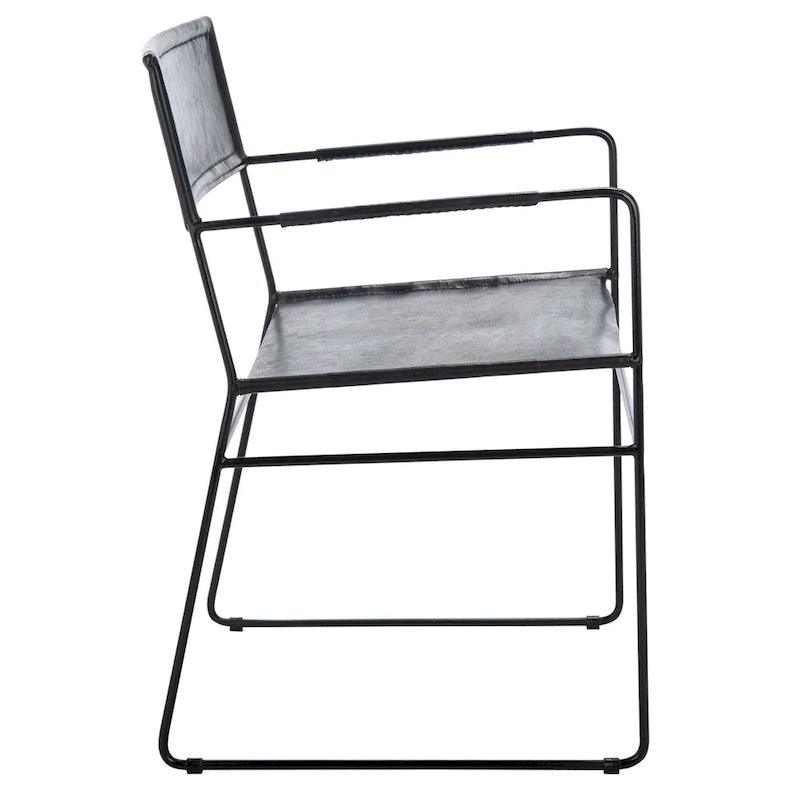 Chaises de salle à manger en cuir véritable (deux chaises)