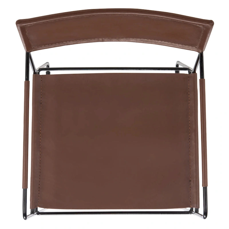 Chaises de salle à manger en cuir véritable (deux chaises)