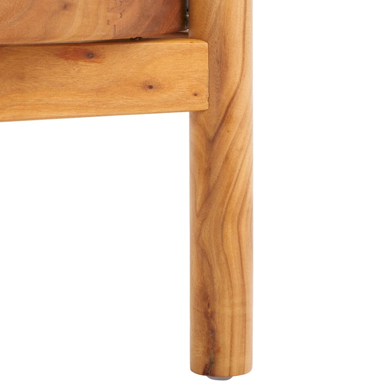Table d'appoint en rotin et verre - 58,42 cm de large x 58,42 cm de profondeur x 60,96 cm de haut