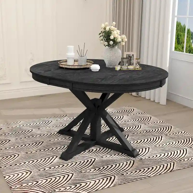 Table à manger extensible fonctionnelle de style rétro
