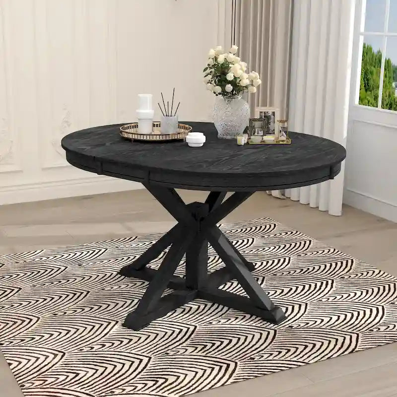 Table à manger extensible fonctionnelle de style rétro