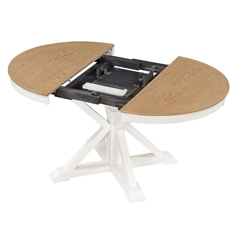 Table à manger extensible fonctionnelle de style rétro