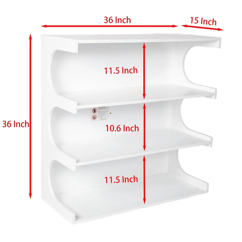 Étagère bibliothèque blanche à quatre niveaux et table basse multifonctionnelles