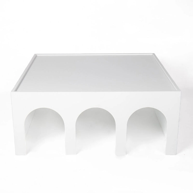 Étagère bibliothèque blanche à quatre niveaux et table basse multifonctionnelles