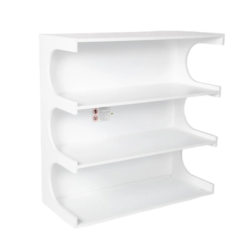 Étagère bibliothèque blanche à quatre niveaux et table basse multifonctionnelles