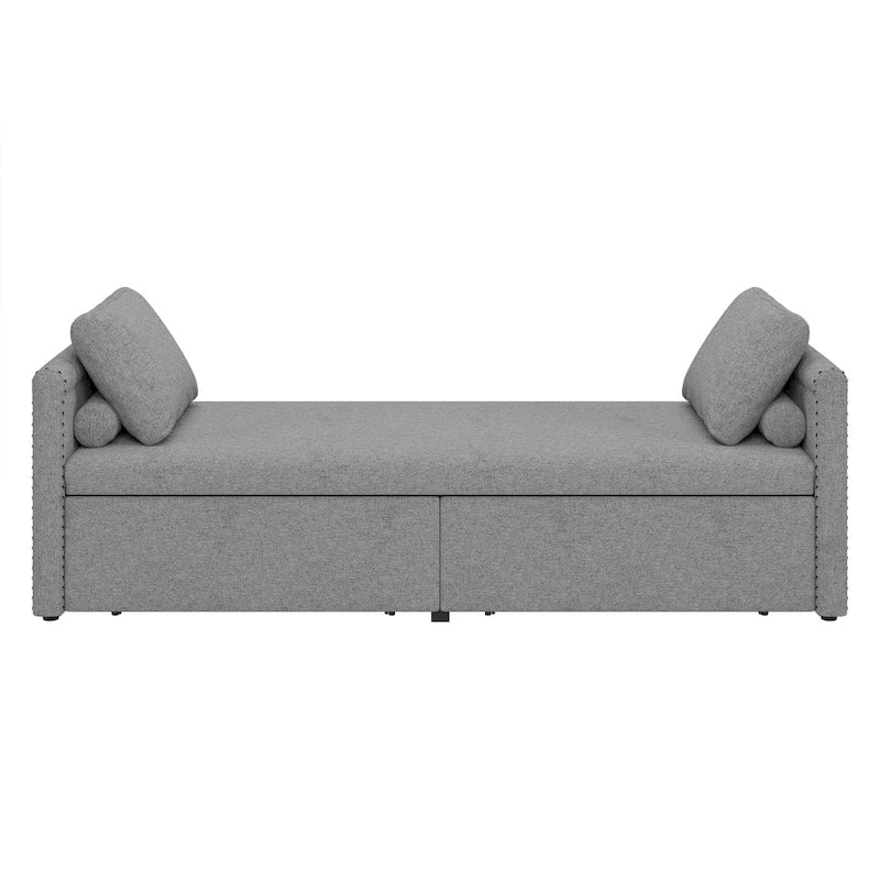 Lit simple moderne de style inclinable avec deux tiroirs
