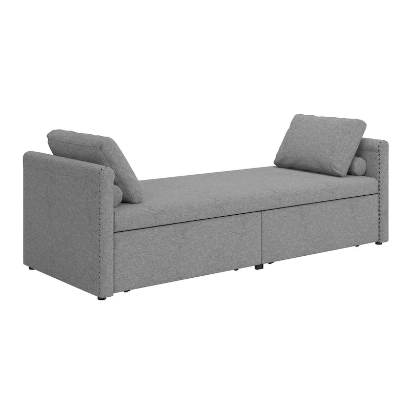 Lit simple moderne de style inclinable avec deux tiroirs