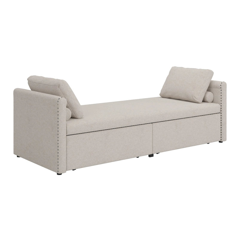 Lit simple moderne de style inclinable avec deux tiroirs