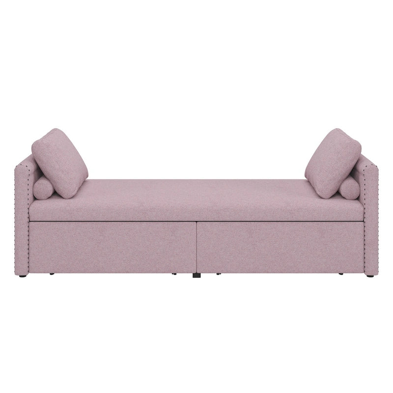 Lit simple moderne de style inclinable avec deux tiroirs