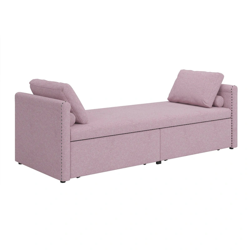 Lit simple moderne de style inclinable avec deux tiroirs
